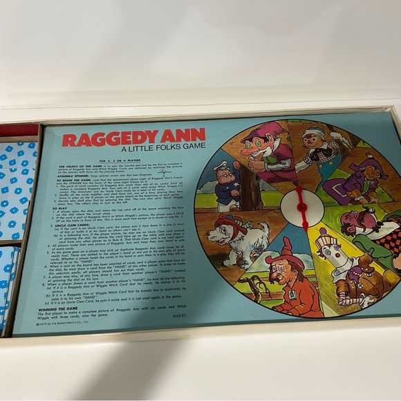 1974 Raggedy Ann A Little Folks Game Milton Bradley Great Condition - Picture 5 of 6